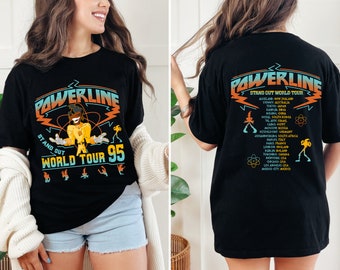 Stand Out Tee, Powerline 95 Shirt ,Retro Disney A Goofy Movie Powerline Stand out World Tour 95&#39; Shirt, Disneyland Trip