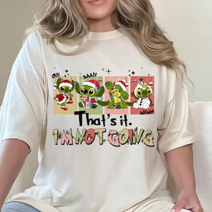 Comfort Colors®Retro Christmas Monster Shirt, Comedy Movies Friends Shirt,Christmas Movie Tee,Holiday Shirt ,Funny Stitch Characters Sweater
