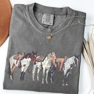 Comfort Color® Western Shirt, Western Graphic Tee, Cowgirl Shirt, Horse Girl T Shirt, Ranch Girl Tee, Cowboy Graphic Shirt, Rodeo Tee
