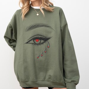 Eye Hearts Valentines Day Sweatshirt, Valentines Day Shirts For Woman, Heart Shirt, Cute Valentine Shirt, Valentines Day Gift
