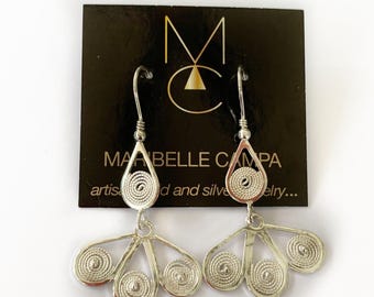 Aroma Silver Filigree Earrings by Maribelle Campa