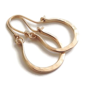14kt Gold Filled Hammered Hoops Earrings