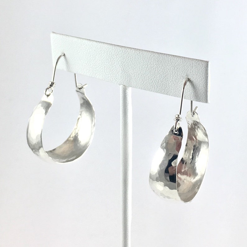 Sterling Silver Basket Earrings Hoops Boho Chic Satin Free Etsy