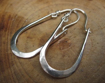 Maria Hammered Sterling Silver Hoops Earrings