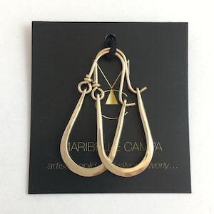 Artisan Maria Hammered 14kt Gold Filled Hoops Earrings U Shape