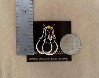 Petite Gabriela Hammered Sterling Silver Earrings Hoops Handmade Jewelry