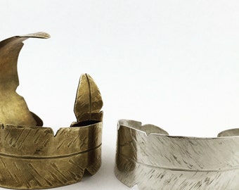 Silver Leaf Cuff Bracelet