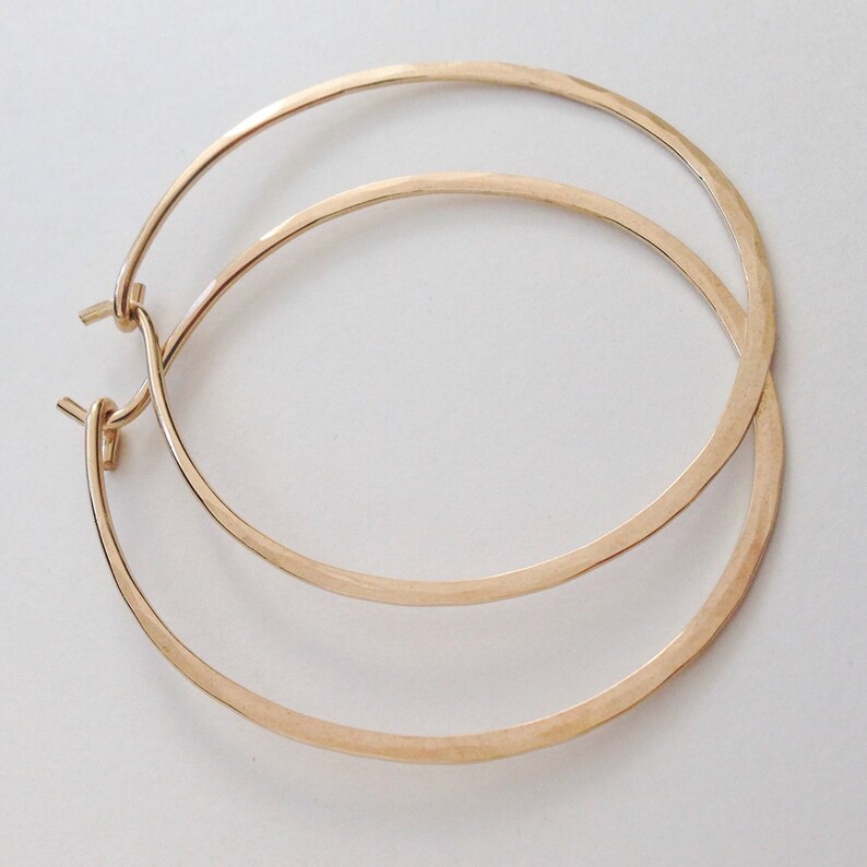 Handmade Large Classic Hoops 14kt Gold Filled Etsy