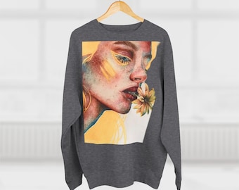 Printed Sweatshirt, Unisex Crew Neck Sweatshirt, Custom Sweatshirt, Graphic Sweatshirt, Personalized Sweatshirt, Artistic Sweatshirt