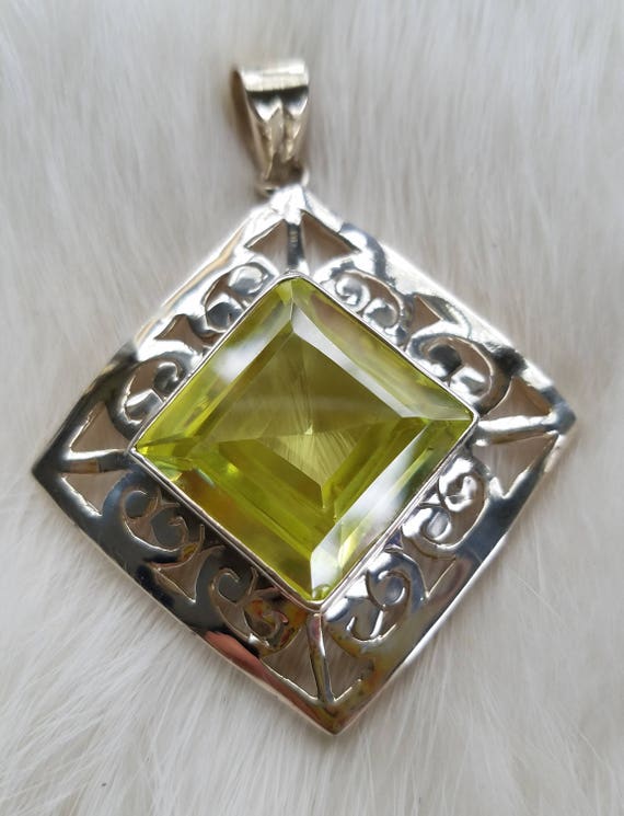 Gorgeous Sterling Silver Citrine Pendant - image 1