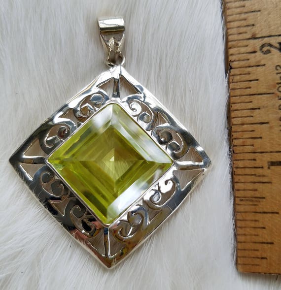 Gorgeous Sterling Silver Citrine Pendant - image 2