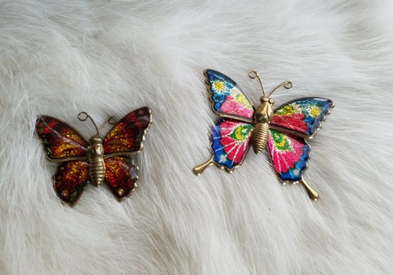 Spring Garden Butterflies, Delightful 60's Vintag… - image 7