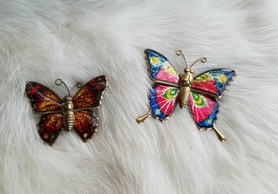 Spring Garden Butterflies, Delightful 60's Vintage Brooches