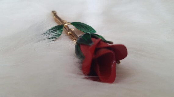 Red Rose Brooch - image 2