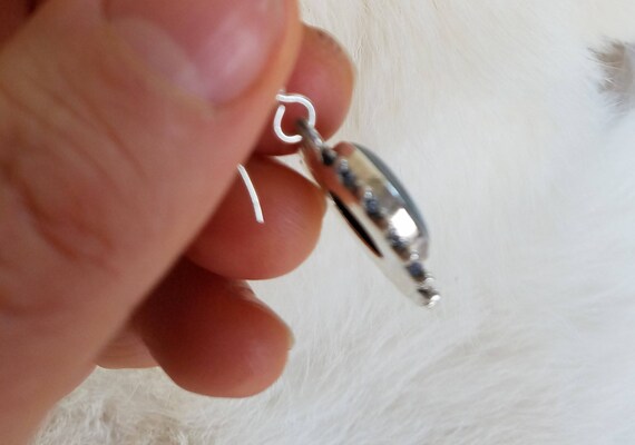 Blue Fire Opal Sterling Silver Earrings - image 6