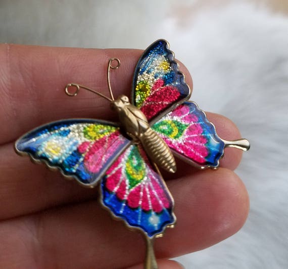 Spring Garden Butterflies, Delightful 60's Vintag… - image 10