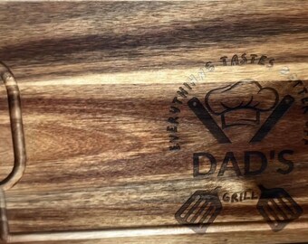 Dad grilling cutting board, laser svg file, Father's Day, dad gift, grandfather gift, Glowforge, Xtool
