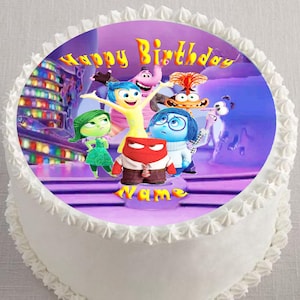 Inside Out Cake Topper: Precut Edible Icing Image