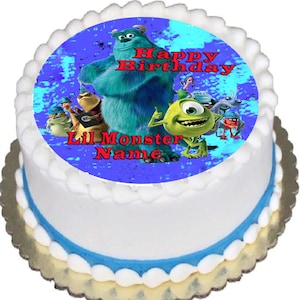 Monsters In Party Edible Cake Topper: Precut Birthday Decoration
