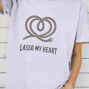 Lasso Mein Herz Unisex T-Shirt: Cowboy Rodeo Valentinstag T-Shirt