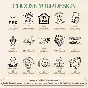 Personlig keramikstämpel - Lersignaturstämpel, Anpassad logotypstämpel, Present till mamma, Födelsedagspresent till vän