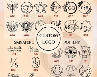 Custom Pottery Stamp: Personalized Clay Monogram Stamp, Brass Ceramic Stamps, Friends Birthday Gift, Pottery Makers Gift,Mother's Day Gift