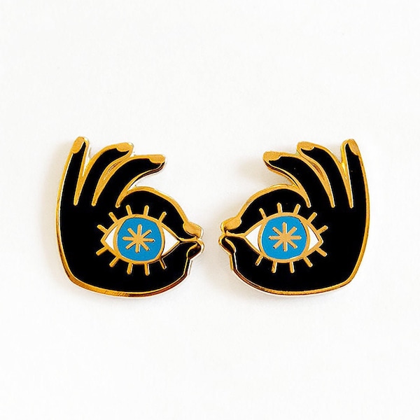 I See You Pin Set - All Seeing Eye - enamel pin set lapel pins