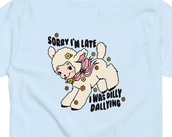 Sorry I'm Late T-shirt - Light Blue Tee Shirt