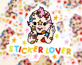 Sticker Lover Kewpie - Adesivo in vinile - Simpatico peluche kawaii resistente alle intemperie e impermeabile Sonny