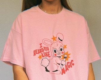 I Heard You Like Magic - Pink Rabbit Wand T-Shirt Tee