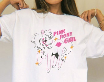 Pink Pony Girl T-shirt - Pink Pony Club - Comfort Colors Cotton Tee