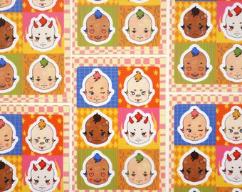 Kewpie Moods - Foglio di adesivi in vinile - Carini Kawaii resistenti alle intemperie, impermeabili, floreali, arcobaleno, petali, kitsch, diavolo che ammicca, emoji, emozioni, emo