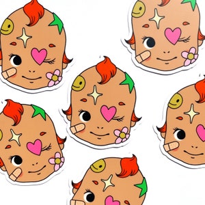 99% Kewpie Sticker Lover - Vinyl Sticker - Decora Collage Cute Kawaii Weatherproof Waterproof