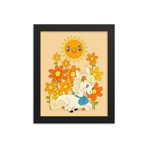 Tarot Sun Card - Art Print - Choose Your Size - 5x7 8x10 standard size - nursery child children's room kid pony midcentury floral astrology