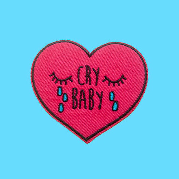 cry baby | Iron on embroidered patch