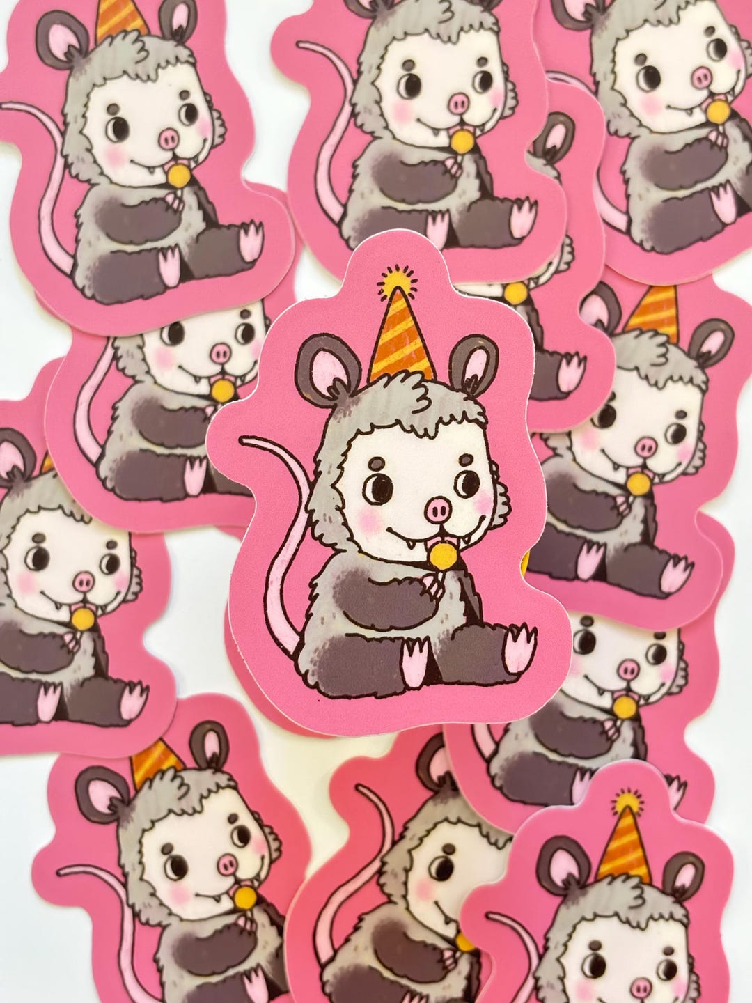 Opossum Party - Vinyl Sticker - Cute Kawaii Weatherproof Waterproof - Etsy