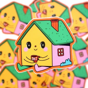 Homebody - Adesivo de vinil - Cute Kawaii à prova de intempéries, à prova d'água, introvertido
