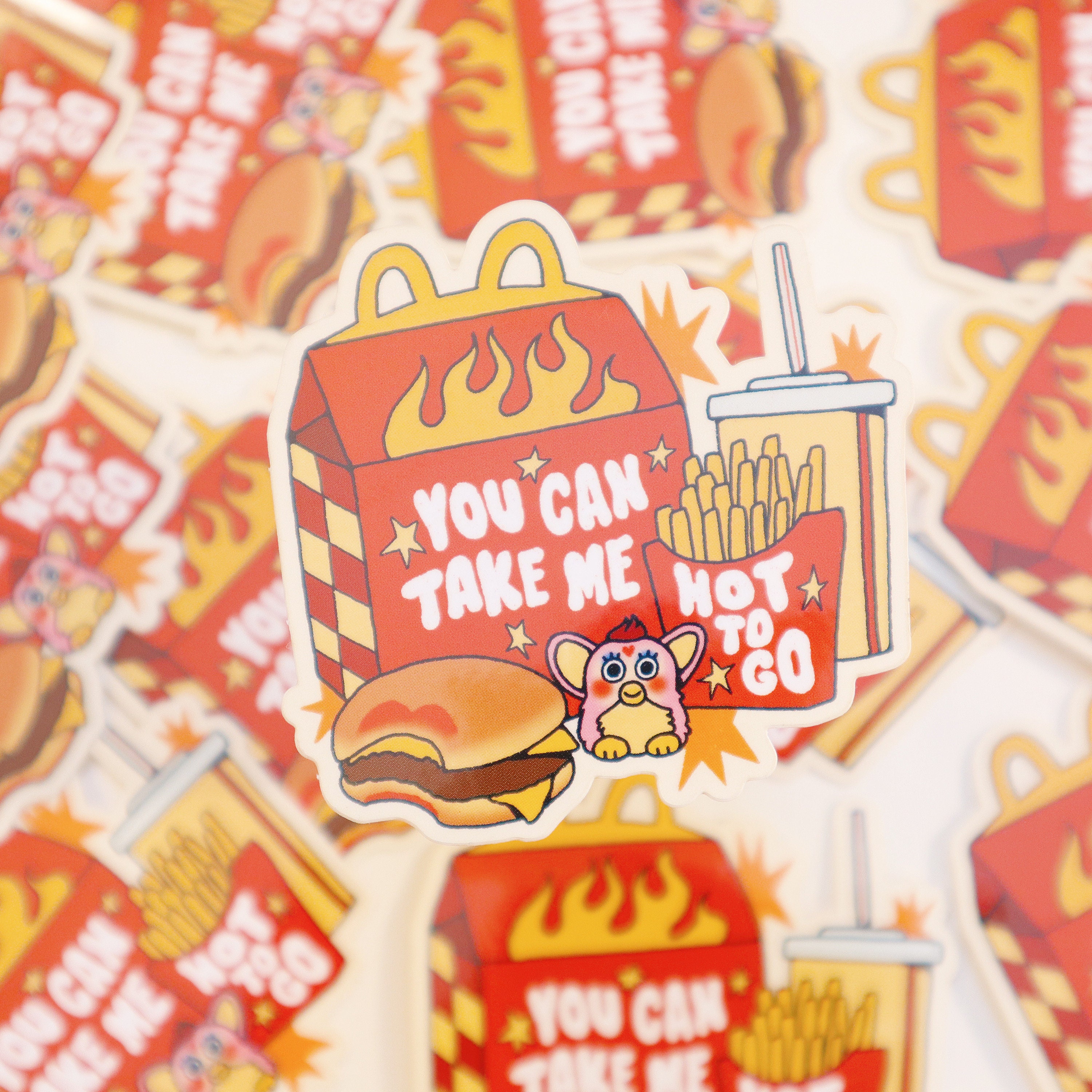 Hot To Go - vinylsticker - schattig kawaii weerbestendig waterdicht