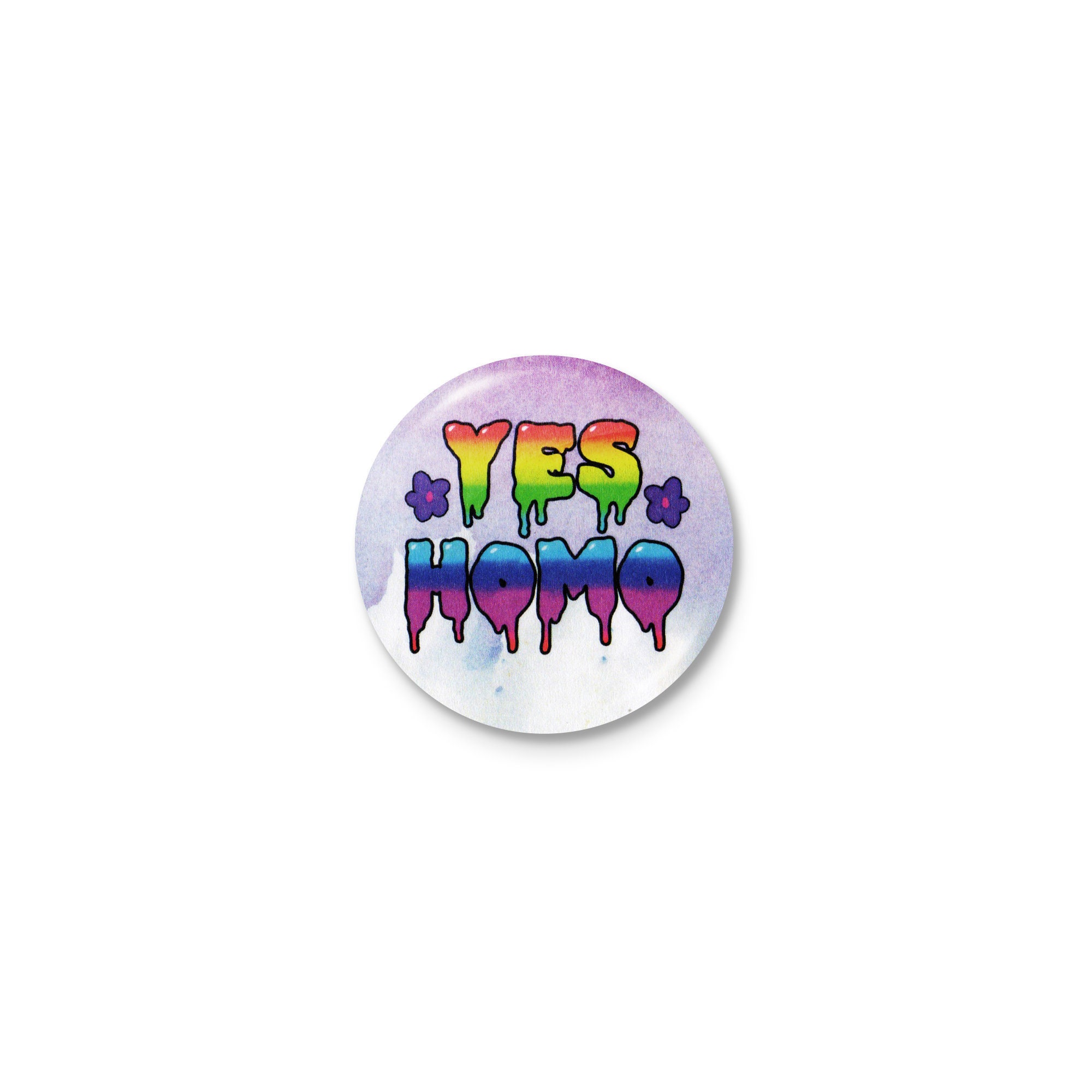 yes homo pin | 2.25 inch pin back button
