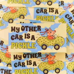 My Other Car Is a Augurk Bumpersticker - vinyl schattig Kawaii weerbestendig waterdicht