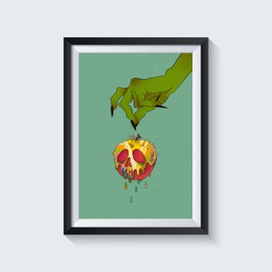 Poison Apple - Art Print - Choose Your Size - 5x7 8x10 standard size - ready to frame