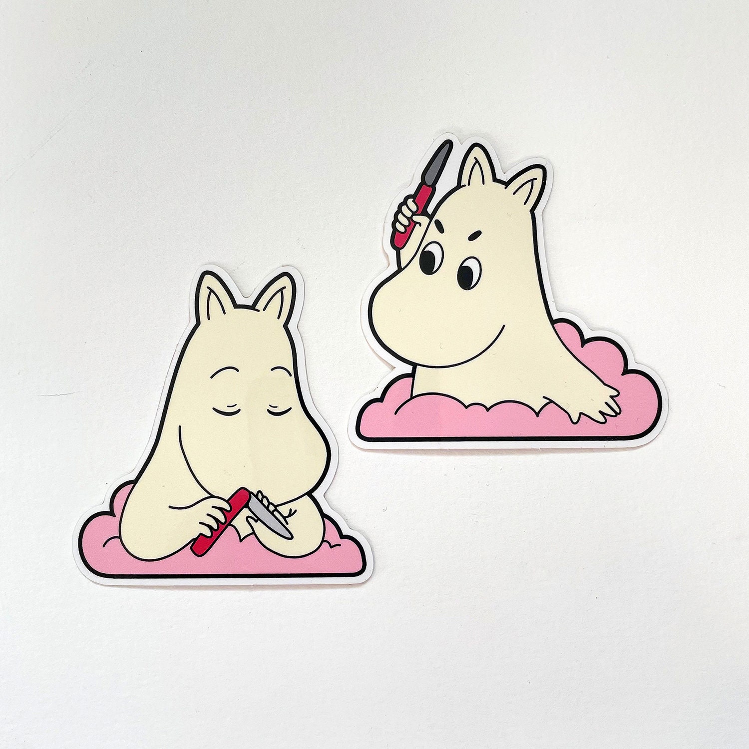 Knife Wielding Meme Stickers - Hippo Stickers