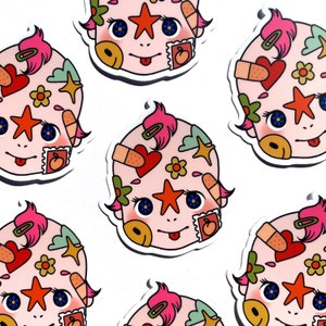 100% Kewpie Sticker Lover - Adesivo de vinil - Decora Collage Cute Kawaii à prova de intempéries e à prova d'água