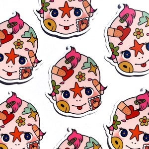 100% Kewpie Sticker Lover - Vinyl Sticker - Decora Collage Cute Kawaii Weatherproof Waterproof