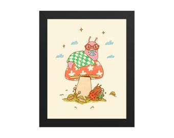 Bug Book Worms - Stampa artistica - Scegli la tua dimensione - Dimensioni standard 5x7 8x10