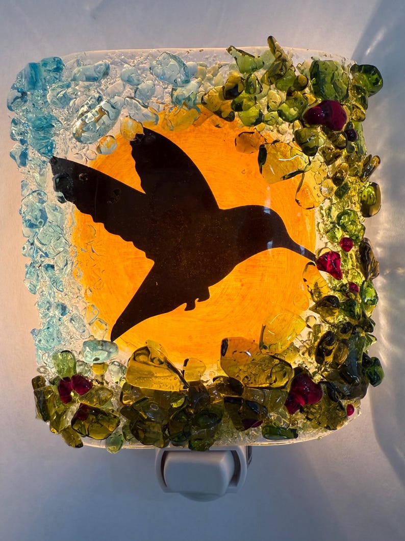 Reborn Glass Hummingbird Night Light