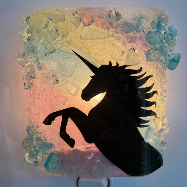 Fused Glass Unicorn Etsy