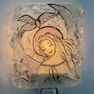 Recycled Angel Night Light by Reborn Glass