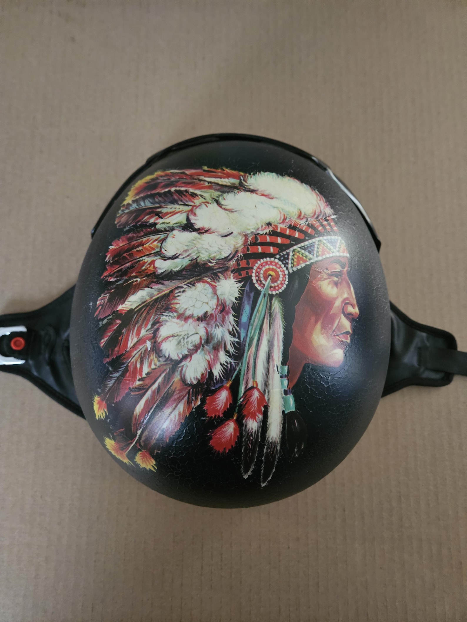 Vintage Half Helmet W/custom Decal - Etsy