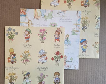 Vintage Nursery Rhymes Wrapping Paper (3 Sheets)